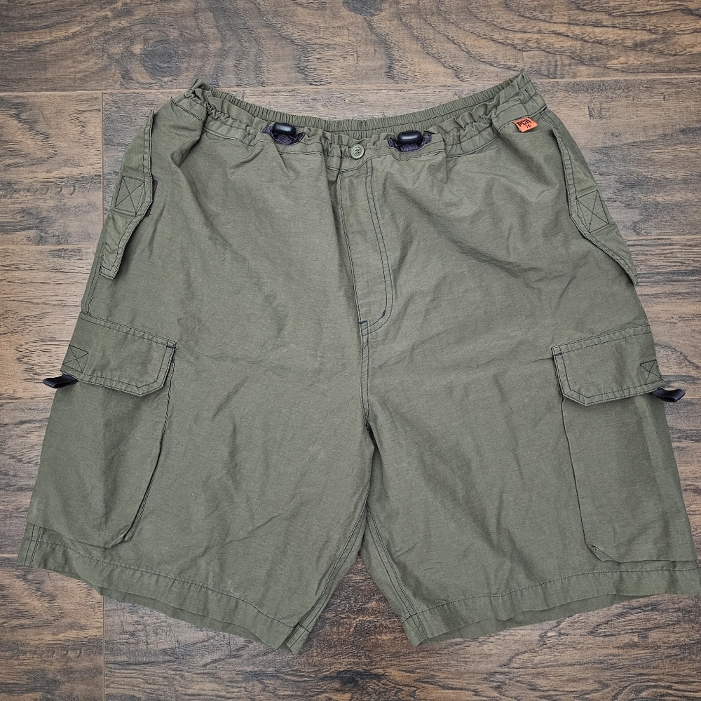 Vintage Pacific Coast Highway Mens Medium Elastic Waist Lined Cargo Shorts‎